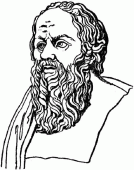 coloring picture of face of Socrates