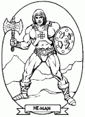 coloring picture of Prince Adam is He Man