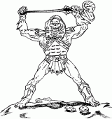coloring picture of Skeletor tyrannical warlord