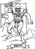 coloring picture of Skeletor