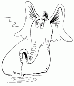 coloring picture of Horton the elephant