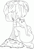 coloring picture of Horton with palm