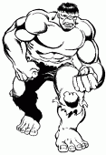 coloring picture of Hulk 2