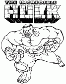 coloring picture of the incredible Hulk