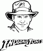 coloring picture of Indiana Jones