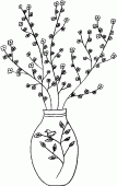 coloring picture of Japan vase