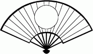 coloring picture of hand held fan used for national dance