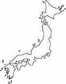 coloring picture of map of Japan