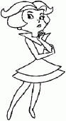 coloring picture of Jane Jetson angry