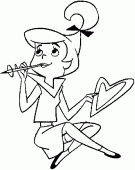 coloring picture of Judy Jetson lover
