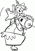 coloring picture of Rosie with Elroy