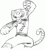 coloring picture of Master Tigress