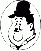 coloring picture of Oliver Hardy
