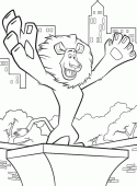 coloring picture of Alex the Lion