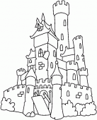 coloring picture of big castle