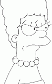 coloring picture of Maggie is angry