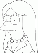 coloring picture of Marge has the hair smooth