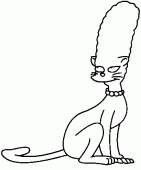 coloring picture of cat Marge