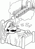 coloring picture of Mario dreams
