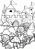 coloring picture of Mario s castle