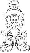 coloring picture of Marvin the Martian