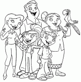 coloring picture of Family s Maya and Miguel