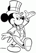 coloring picture of mickey dressed with a costume