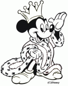 coloring picture of mickey in king