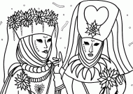 coloring picture of Carnival of Venice