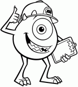 coloring picture of Mike Wazowski
