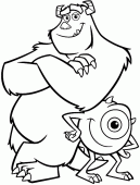 coloring picture of Sulley and Mike