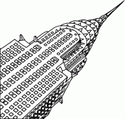 coloring picture of Chrysler building