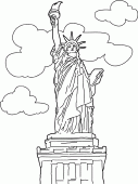 coloring picture of Liberty Enlightening the World - Statue of Liberty 