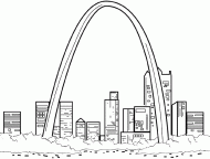 coloring picture of The Arc in St Louis