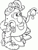 coloring picture of Mrs Potato Head