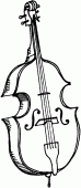 coloring picture of double bass