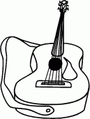 coloring picture of guitar