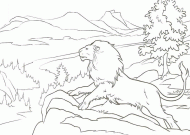 coloring picture of Aslan the lion