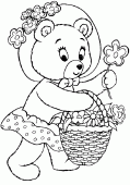 coloring picture of Tessie Bear