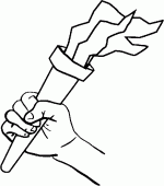 coloring picture of Olympic Torch relay