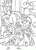 coloring picture of Animals from the movie Over the hedge