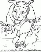 coloring picture of big dog