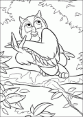coloring picture of Owl in a tree
