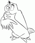 coloring picture of Owl is a friend of Winnie the Pooh