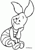 coloring picture of Piglet