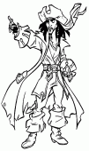 coloring picture of Captain Jack Sparrow