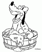 coloring picture of pluto in the bath
