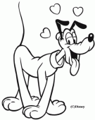 coloring picture of pluto lover