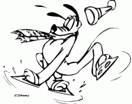 coloring picture of pluto skates on the ice