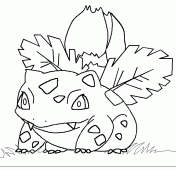 coloring picture of pokemon 02 ivysaur